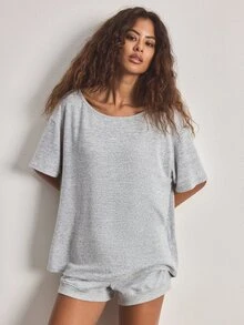 Ocili 1pc Women Casual Loose Blouse - Light Grey - View 4