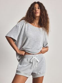 Ocili 1pc Women Casual Loose Blouse - Light Grey - View 5