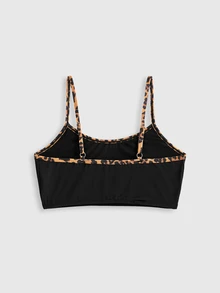 Paul Frank X ROMWE Y2K Leopard Print Camisole & Triangle Panty Lingerie Set For Women - Black - View 9