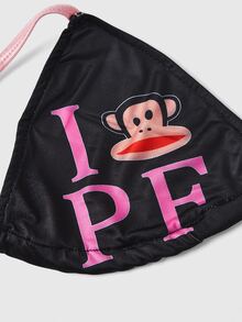 Paul Frank X ROMWE Fun Pattern Camo Y2K Halter Tie Triangle Cup Bra Lingerie 3pcs - Multicolor - View 3