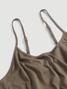 SHEIN MOD 大尺碼女款橄欖綠長洋裝附腰帶，度假波希米亞風 1950 年代復古優雅 1920 年代太陽裙 西部風 生日派對雞尾酒會夏季穿搭 - 咖啡棕 - 查看 5