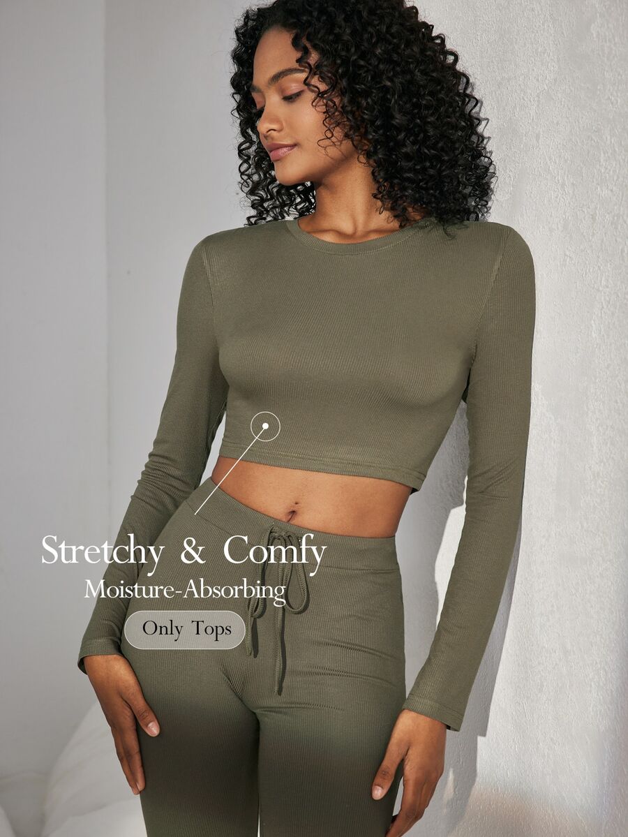 Ocili Women Lounge Tops - Hijau Tentara - View 1