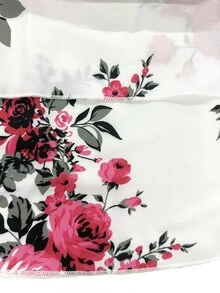 SHEIN Clasi Plus Size Boho Floral Print Bandeau Top, Perfect For Holiday & Leisure, For Summer - Multicolor - View 8