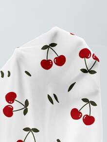 Soleia Casual Minimalist Cute Cherry Print Pattern Women's Swimwear Set, Suitable For Spring And Summer - Multicolor - View 8