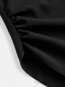 SHEIN Girlism 青少年女孩休閒 Y2K 童裝可愛極簡蝴蝶結黑色 T 恤套裝，適合秋季學校假期 - 彩色 - 查看 7