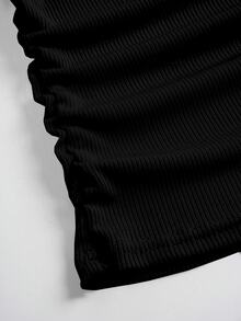 HueRush Lace Spaghetti Strap Women's Camisole - Black - View 4