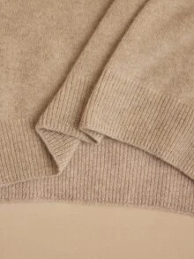 MOTF PREMIUM CASHMERE BOAT NECK RAGLAN SLEEVE SWEATER - Khaki - View 7
