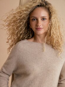 MOTF PREMIUM CASHMERE BOAT NECK RAGLAN SLEEVE SWEATER - Khaki - View 5
