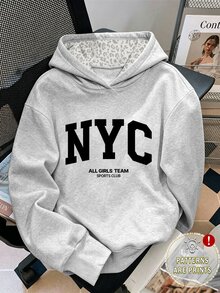 (1件) 女孩清新休閒極簡黃色花卉裝飾圖案基礎款運動衫 - 彩色 - 查看 3