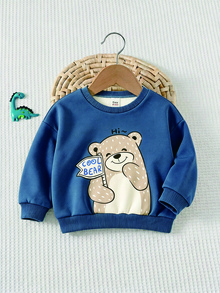 Sudadera casual de cuello redondo para bebé - Multicolor - Ver 3