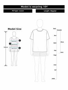 SHEIN Girlism Tween Girl Spring/Summer 2 Pieces Set Polka Dot Casual Fashion Back Cross Open Back Contrast Line Design Round Neck Shoulder-Connected Short Sleeve Loose Silhouette T-Shirt - Multicolor - View 6