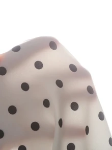 SHEIN Girlism Tween Girl Spring/Summer 2 Pieces Set Polka Dot Casual Fashion Back Cross Open Back Contrast Line Design Round Neck Shoulder-Connected Short Sleeve Loose Silhouette T-Shirt - Multicolor - View 5