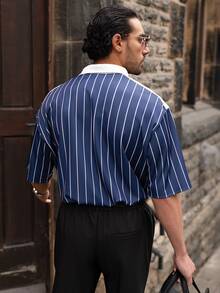 YOUESAWY YOUESAWY Men's Casual Striped Short Sleeve Polo Shirt, Summer - Multicolor - View 2