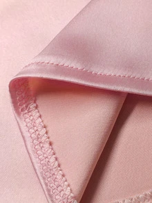 CHARMVALE A Romantic And Sexy Pink Satin Midi Dress With A Halter Neck-Perfect For Dates, Vacations, And Every - Pink - View 6