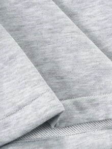PAVTROS Men's Double Waistband Contrast Color Letter Print Pocket Drawstring Sweatpants - Grey - View 6