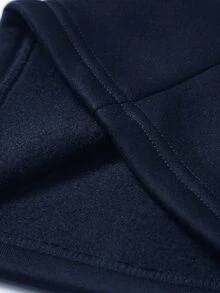 Major Grit 街头风阔腿裤，双拉链腰带和侧边拼接设计，街头服饰，宽松版型，印花图案，情侣装，适合朋友、情侣装、情侣装、街头风、双腰带反光包边，热销刺绣图案阔腿裤 - 藏蓝色 - 查看 4