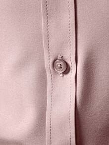 Manfinity Mode Men's Casual Versatile Long Sleeve Shirt - Pink - View 4