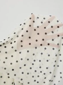 LYSMO 女式春夏款低胸圆点露腿连衣裙 - 彩色 - 查看 9
