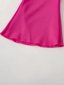 SHEIN 2件組女嬰休閒可愛3D花朵裝飾長袖上衣與喇叭褲套裝，適合春/秋/冬，戶外玩耍、日常穿著，舒適百搭 - 彩色 - 查看 7