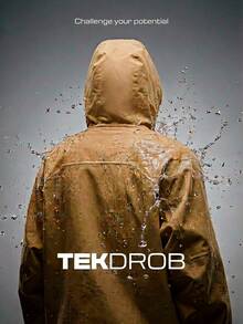 TekDrob WaterProof & WindProof Parka With Hoodie And Adjustable Details - Khaki - View 1