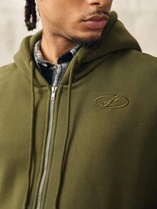 Norleigh Men's Long Sleeve Pocket Hoodie And Drawstring Waist Cargo Pants Set - Army Green - View 6