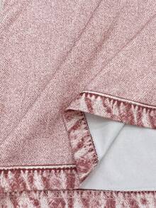 Franclia Women's Round Neck Top And Pocket Button Shorts Casual Daily Set - Baby Pink - View 7