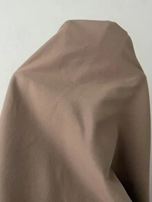SHEIN PETITE 女款時尚百搭鈕扣收腰長袖風衣 - 卡其色 - 查看 10