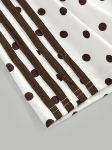 Tween Girl Tween Girl Tween Girl Casual Fashion Knit Polka Dot Color Block Long Pants, Suitable For Autumn/Winter Wear - Multicolor - View 6