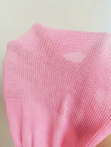 SHEIN Swim 新款跨境纯色连体优雅度假风女士泳衣上装 - 粉色 - 查看 6
