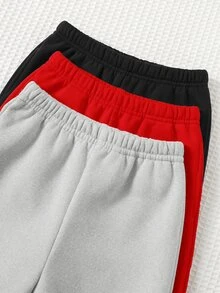 Cozy Pixies Kids Young Boy Decorative Patch Crew Neck Long Sleeve Pullover Sweatshirt Elastic Waist Long Pants 6pcs -Piece Set - Multicolor - View 6