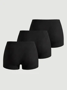 SHEIN MOD Women's Boxer Briefs In Soft Knitted Fabric For All-Day Comfort - Multicolor - View 3