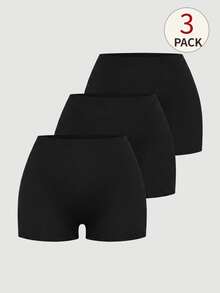 SHEIN MOD Women's Boxer Briefs In Soft Knitted Fabric For All-Day Comfort - Multicolor - View 1