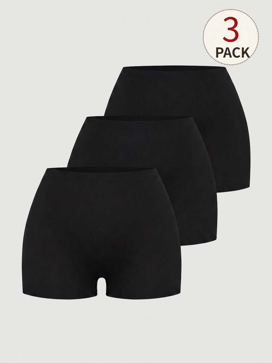 SHEIN MOD Women's Boxer Briefs In Soft Knitted Fabric For All-Day Comfort - Multicolor - View 1
