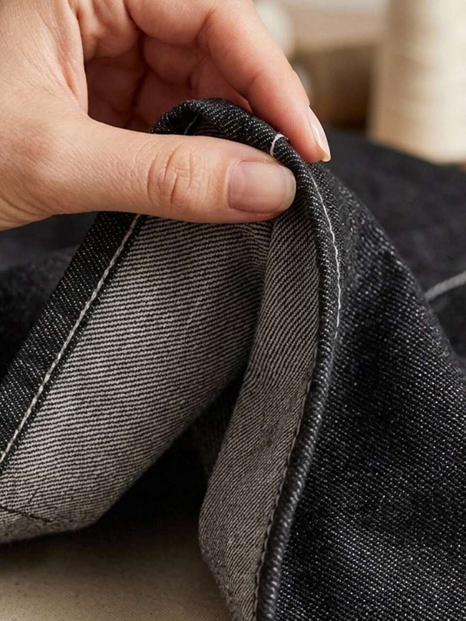 Women's Drop Shoulder Long Sleeve Single-Breasted Casual Loose Denim Jacket