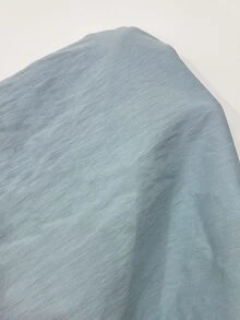 Franclia 新款复古休闲亚麻宽松抽绳长袖纯色马绣直筒裤女装两件套 - 藍色 - 查看 6