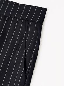 Manfinity Mode Men's Striped Long Sleeve Blazer And Pants Casual Commute Travel Suit Set, Formal, Old Money - Black - View 4