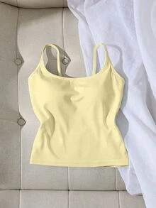 Tseoso Summer Casual Versatile Backless Camisole With Padded Cups - Multicolor - View 4