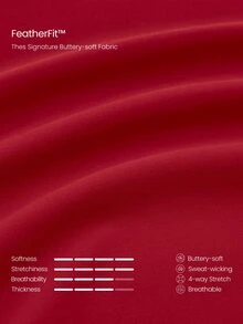 GLOWMODE FeatherFit™ Power Up Colorblock Sports Bra With Contrasting Stripes Removable Cups Adjustable Back Straps Yoga Pilates Studio Daily Active Wear - Red - View 6