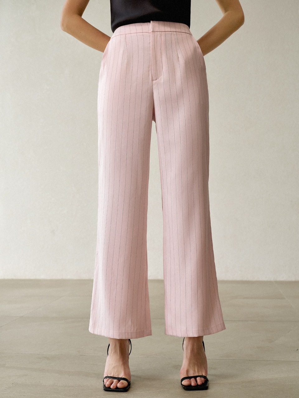 MOTF WOMEN'S ELEGANT COMMUTER STRIPED TEXTURED SUIT PANTS