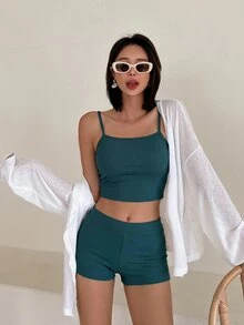 DAZY 女士纯色落肩和服罩衫夏季薄纱Y2k风格，沙滩装度假装 - 白色 - 查看 5