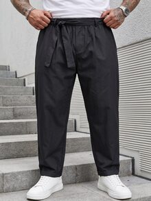 DRIVNCORE 男士加大码休闲宽松纯色裤 - 黑色 - 查看 1