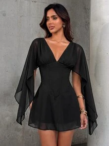 Aloruh Women Mini Dresses - Black - View 9