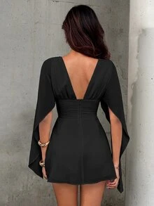 Aloruh Women Mini Dresses - Black - View 2