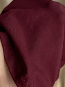 青少年女孩深紅色長款休閒掛脖上衣，修身背心上衣，適合夏季 - 白色 - 查看 4