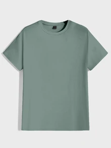 EURMUSE 100%Cotton Men's Basic Round Neck T-Shirt Set (Multiple Pieces) - Multicolor - View 5