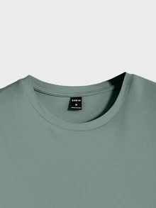 EURMUSE 100%Cotton Men's Basic Round Neck T-Shirt Set (Multiple Pieces) - Multicolor - View 3