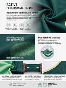 Powerista Women's Colorblock Bra And Shorts Sports Set Green Yellow Running Fitness Workout Casual Fashion Summer Autumn Gym Breathable Going Out Backless - Green - View 3