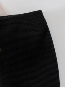 Elladie kids 幼童女童紐約豹紋字母印花白色落肩衛衣與黑色喇叭褲2件套休閒返校運動服套裝 - 白色 - 查看 6