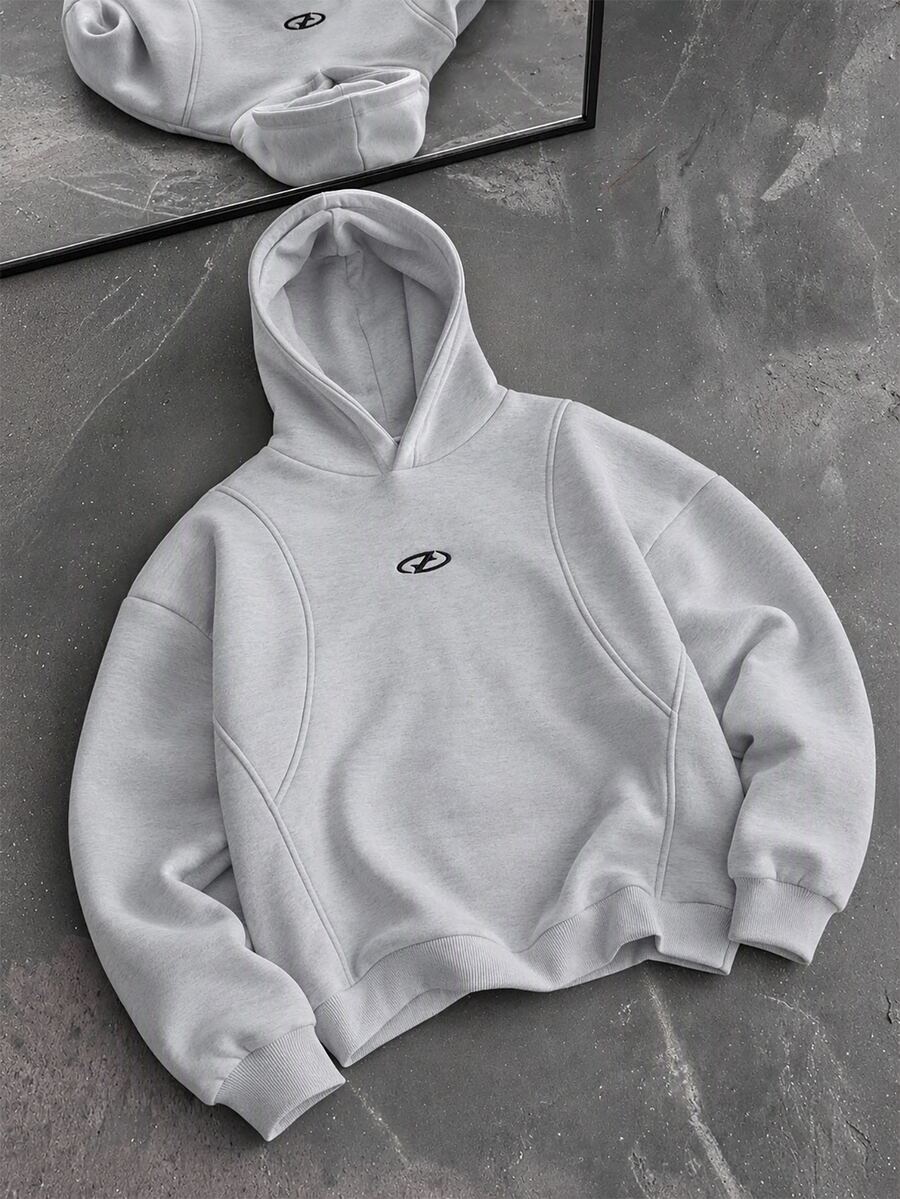AXEPEAK Men's Casual Versatile Everyday Long Sleeve Hooded Sweatshirt - White - View 1