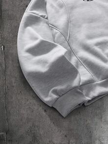AXEPEAK Men's Casual Versatile Everyday Long Sleeve Hooded Sweatshirt - White - View 4